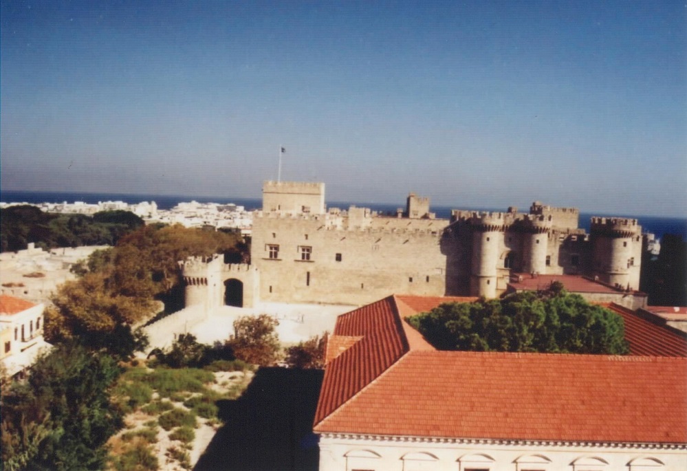 Rhodos, die alte Malteser Festung von Byzantiner Turm aus