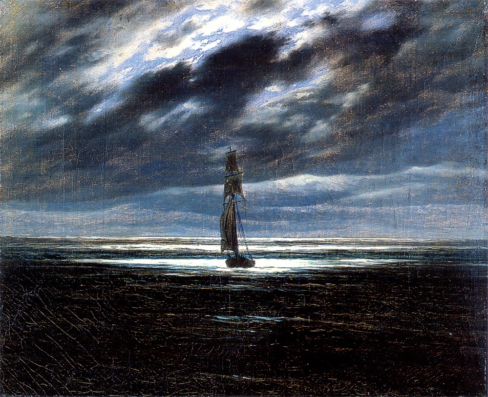 See im Mondlicht von Caspar David Friedrich, Quelle: Wikipedia